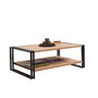 Hanah Home Cosmo Rectus Mesa de Centro Industrial 110x70x40 cm Tablero Melamina Pino Atlántico y Negro